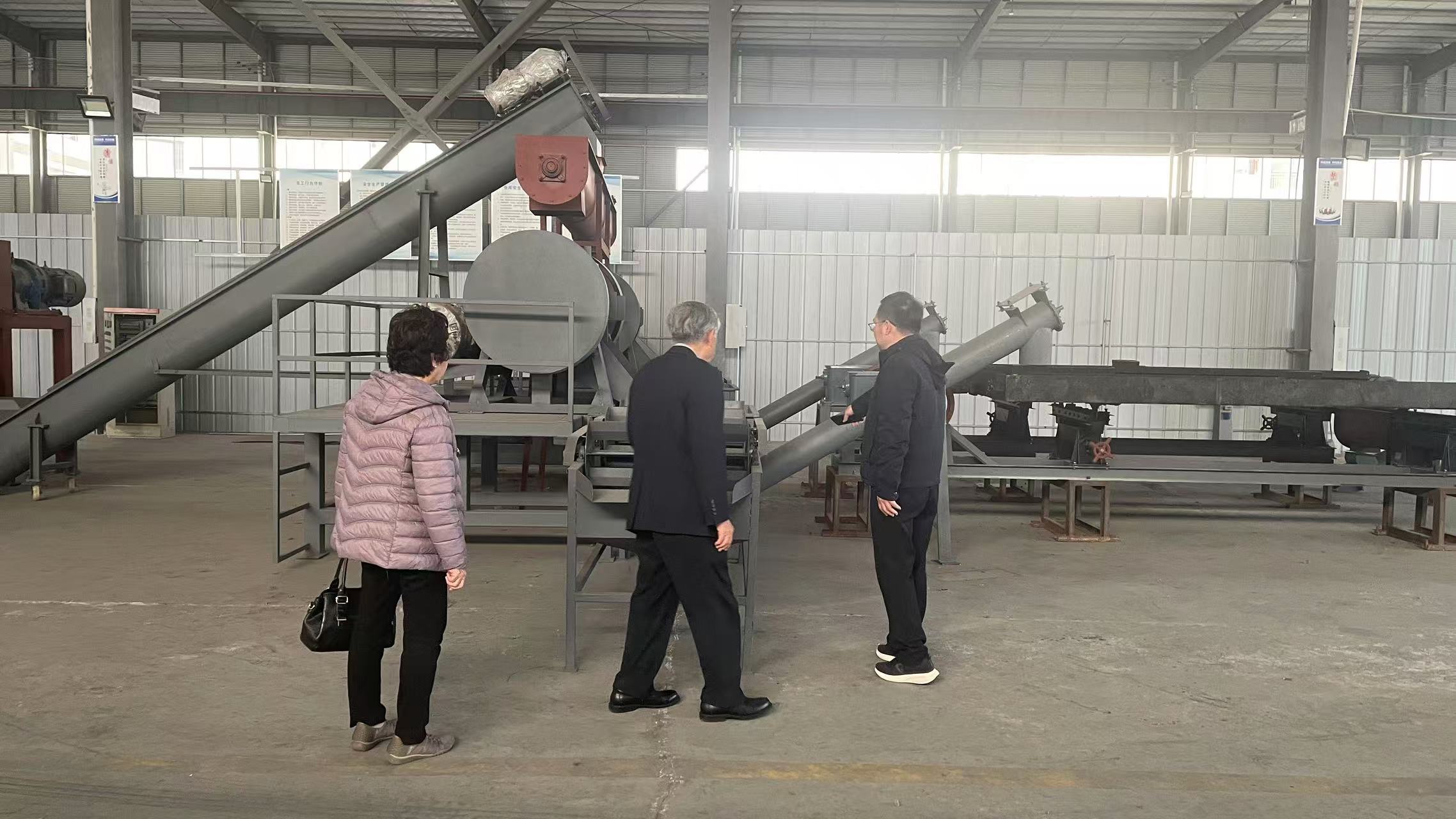 Malaysian customers visit our waste lead-acid battery recycling equipment