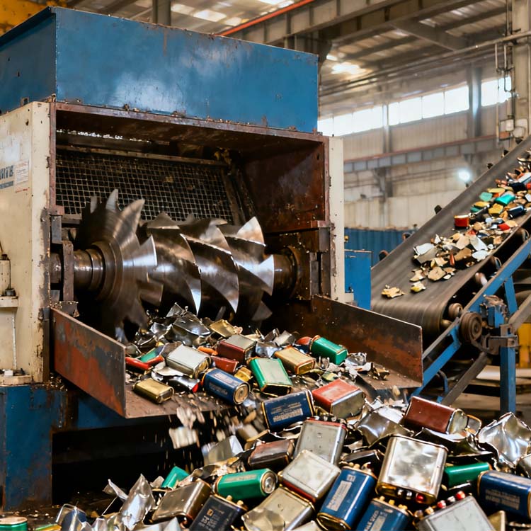 battery crushing separation